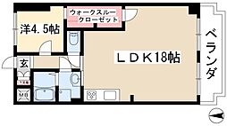 アークヒルズ虹ケ丘 1LDKの間取図画像