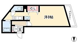 アベニール姫ヶ池 ワンルームの間取図画像