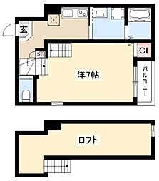 ハーモニーテラス千種 ワンルームの間取図画像