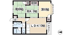 第2ホワイトキャステル 3LDKの間取図画像