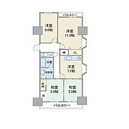 マリオン大曽根協同ビル 3LDKの間取図画像