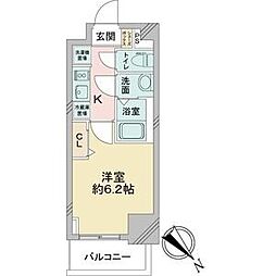 アステリ鶴舞テーセラ 1Kの間取図画像