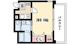 アールズコート本郷 1Kの間取図画像