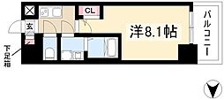 エスリード新栄マルス 1Kの間取図画像