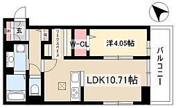 グリーンゲイブル 1LDKの間取図画像