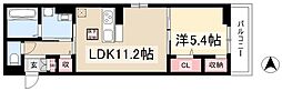 サンベルテ竹越 1LDKの間取図画像