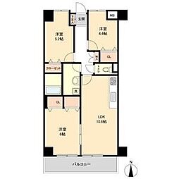 レジデンス代官町スクエア 3LDKの間取図画像