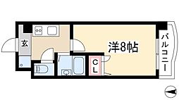 サンキ・アソシエ 1Kの間取図画像