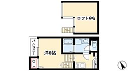 レグルス千種 1Kの間取図画像