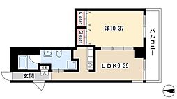 RESIDIA東桜2 1LDKの間取図画像