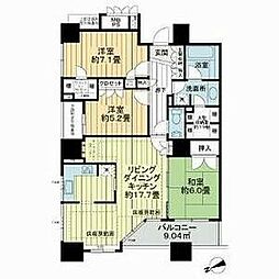 G.A.タワー 3LDKの間取図画像