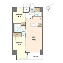 S-RESIDENCE大曽根bresa 2LDKの間取図画像