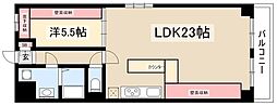 ロータリーマンション栄 1LDKの間取図画像