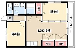 第2エトワール 2LDKの間取図画像