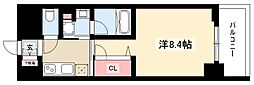 GRANDESPOIR車道 1Kの間取図画像