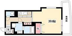 LUORE大曽根 1Kの間取図画像