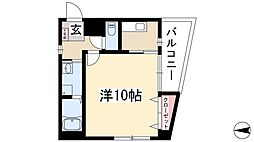 アーバンステージ藤ヶ丘 1Kの間取図画像