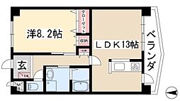 アベニュー大針 1LDKの間取図画像