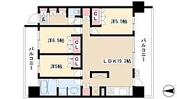 プライムメゾン萱場公園 3LDKの間取図画像