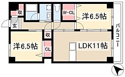 第三翠芳ビル 2LDKの間取図画像