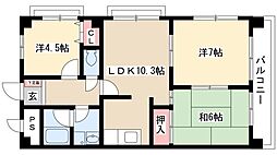 ファミール一社 3LDKの間取図画像
