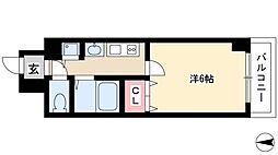 プレサンス泉シティアーク 1Kの間取図画像