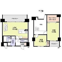 スタジオスクエア泉 2LDKの間取図画像