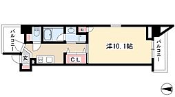 千種ライズ 1Kの間取図画像