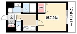 アーデン上社 1Kの間取図画像