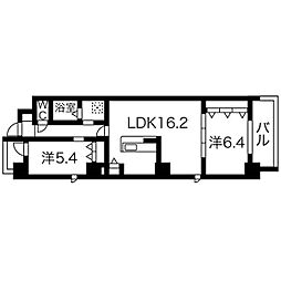 NR新栄 2LDKの間取図画像