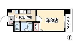 マ・メゾン白金 1Kの間取図画像