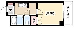 Kコート 1Kの間取図画像