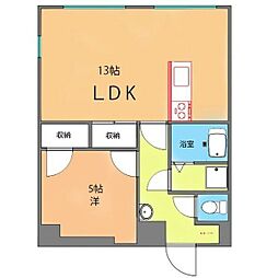 SLR吹上 1LDKの間取図画像
