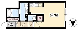 MTM東別院 1Kの間取図画像