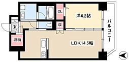フォンターナ名昭 1LDKの間取図画像