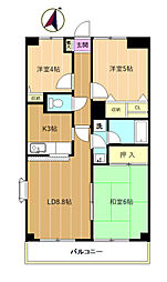 ボナール相模が丘 3LDKの間取図画像