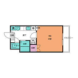 シャテロ 1Kの間取図画像