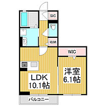 シエル　クレール　Ｎ棟 201 ｜ 長野県松本市大字里山辺（賃貸アパート1LDK・2階・42.86㎡） その2