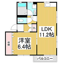 ビューハウス21　Ｂ棟  ｜ 長野県松本市井川城3丁目（賃貸アパート1LDK・2階・43.54㎡） その2