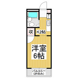 ホワイトピア 1Kの間取図画像