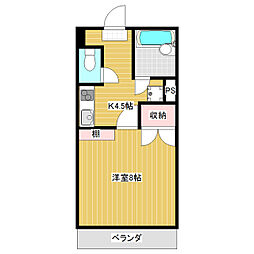 ハイシティー田町 1Kの間取図画像