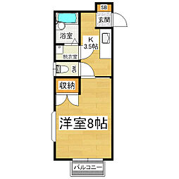 PALハウス 1Kの間取図画像