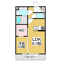 ducco53 1LDKの間取図画像