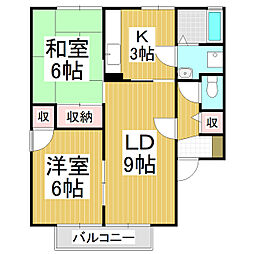 メゾン・マルツA 2LDKの間取図画像