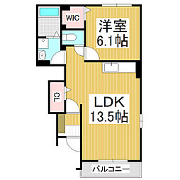アヴニールシャルマン 1LDKの間取図画像