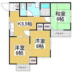 ジョイ・パレス 3Kの間取図画像