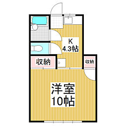 アピーアマツシマ 1Kの間取図画像