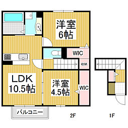 トリシア エンテレイア 2LDKの間取図画像