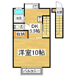 稼ぐ家姫12号 1Kの間取図画像