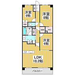 ラ・アトレレジデンス蟻ヶ崎台 3LDKの間取図画像